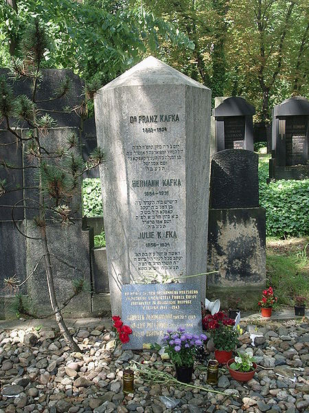 Franz Kafka's grave in Prague